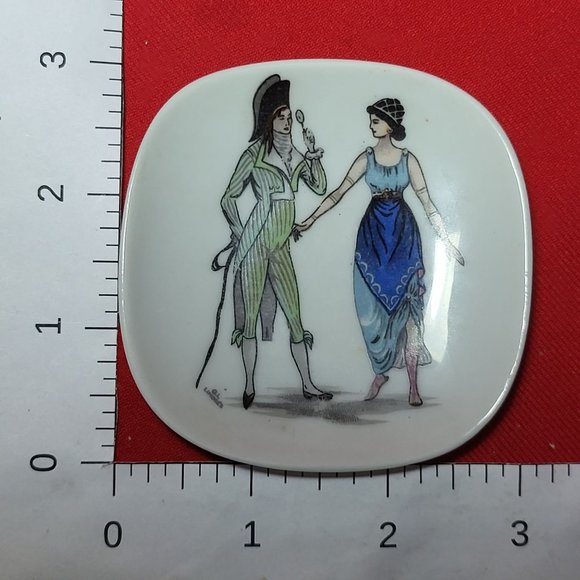 VTG Porcelaine Limoges Made in France Mini Plate 3" Set of 4 - Picture 10 of 13